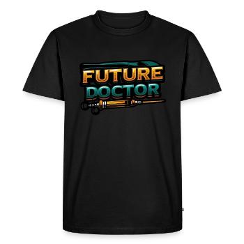 Futur médecin, étudiant en médecine - T-shirt Premium bio Homme - noir - Devant - Nico (187cm)