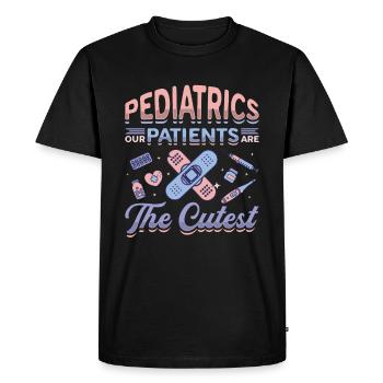 Pediatrics, our patients are the sweetest - Men's Premium Organic T-Shirt - black - Front - Nico (187cm)