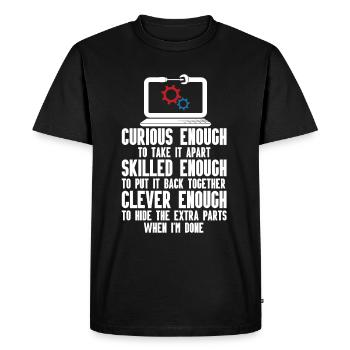 Computer Repair Technology Support Technology - Men's Premium Organic T-Shirt - black - Front - Nico (187cm)