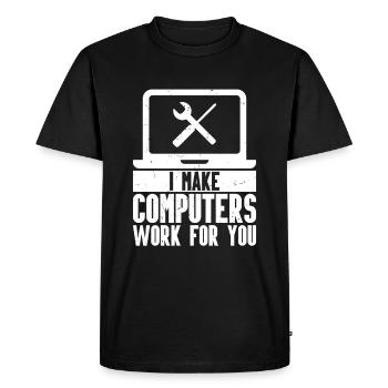 Computer Repair Technology Support Technology - Men's Premium Organic T-Shirt - black - Front - Nico (187cm)