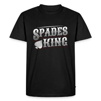 Roi de pique, cartes de pique - T-shirt Premium bio Homme - noir - Devant - Nico (187cm)