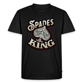 Roi de pique, cartes de pique - T-shirt Premium bio Homme - noir - Devant - Nico (187cm)