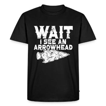 Arrowhead Hunting Artifacts Archery - Men's Premium Organic T-Shirt - black - Front - Nico (187cm)