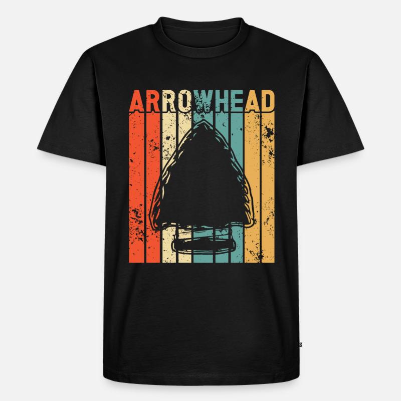 Pfeilspitzenjagd Artefakte Bogenschießen - Männer Premium Bio T-Shirt - Schwarz