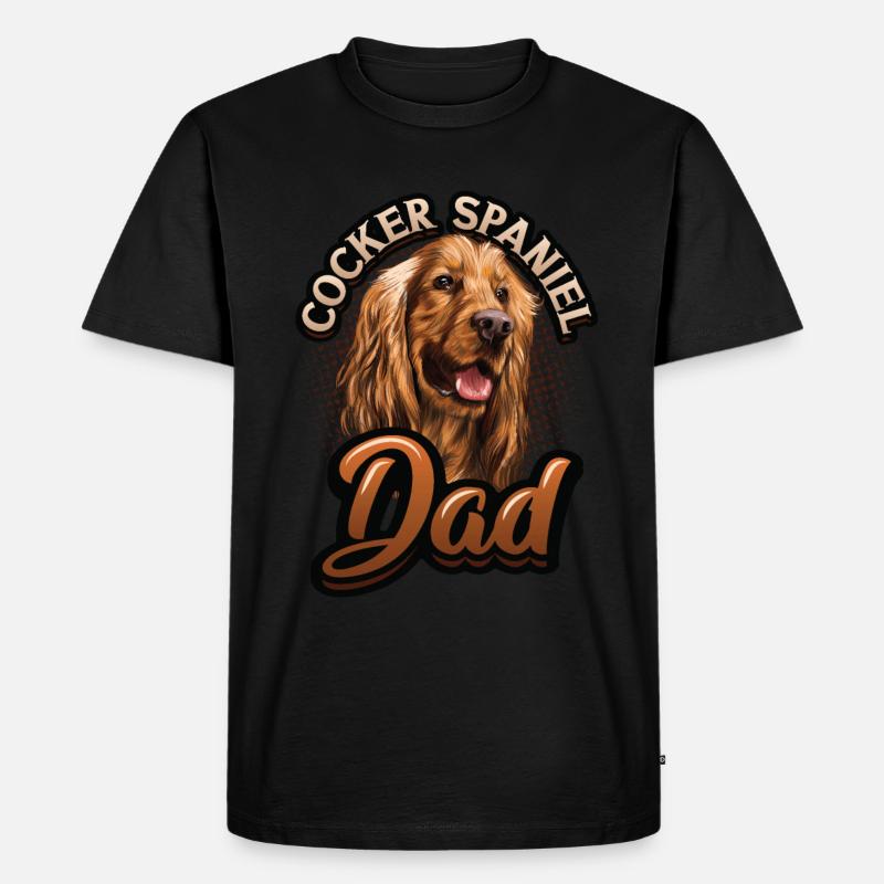 Cocker Spaniel Papa - T-shirt Premium bio Homme - noir