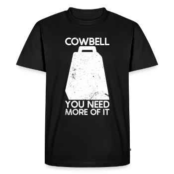 Cowbell Plus Cowbell-Vintager - T-shirt Premium bio Homme - noir - Devant - Nico (187cm)