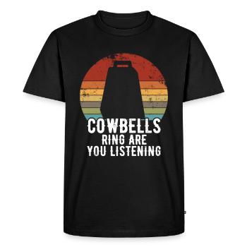 Cowbell Plus Cowbell-Vintager - T-shirt Premium bio Homme - noir - Devant - Nico (187cm)