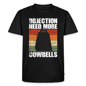 Cowbell Plus Cowbell-Vintager - T-shirt Premium bio Homme - noir - Devant - Nico (187cm)