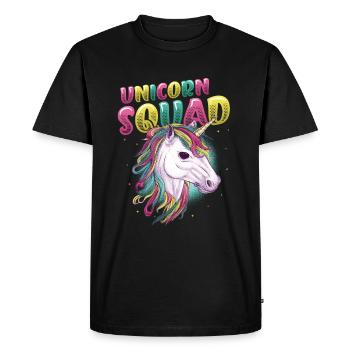 Unicorn, Squad, Girls - Men's Premium Organic T-Shirt - black - Front - Nico (187cm)