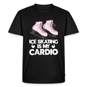 Ice Skating -Skater Ice Shield Skate Girl - Men's Premium Organic T-Shirt - black - Front - Nico (187cm)