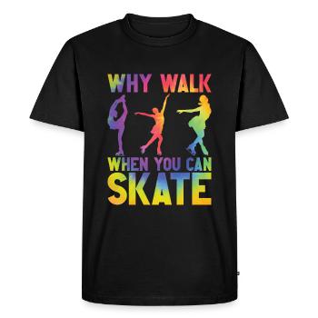Ice Skating -Skater Ice Shield Skate Girl - Men's Premium Organic T-Shirt - black - Front - Nico (187cm)
