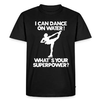 Ice Skating -Skater Ice Shield Skate Girl - Men's Premium Organic T-Shirt - black - Front - Nico (187cm)