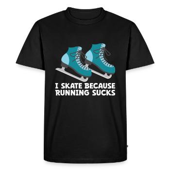 Ice Skating -Skater Ice Shield Skate Girl - Men's Premium Organic T-Shirt - black - Front - Nico (187cm)