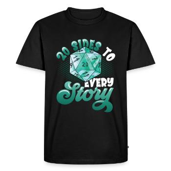 20 pages of each story, pen and paper - Men's Premium Organic T-Shirt - black - Front - Nico (187cm)