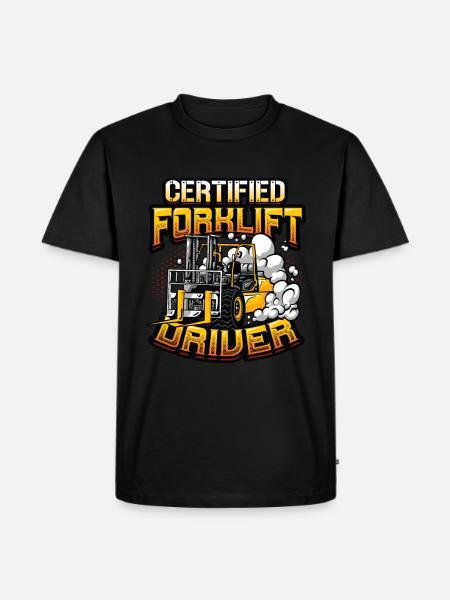 Certified forklift driver - Men's Premium Organic T-Shirt - black