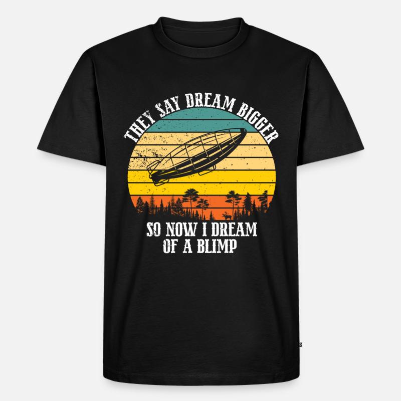 Zeppelin Flugzeugluftschiff Leitbarer Luftfahrt - Männer Premium Bio T-Shirt - Schwarz