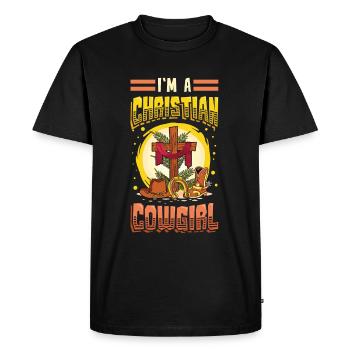 Religious Rodeo - Men's Premium Organic T-Shirt - black - Front - Nico (187cm)