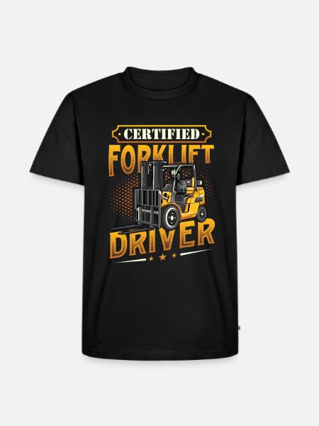 Certified forklift driver - Men's Premium Organic T-Shirt - black