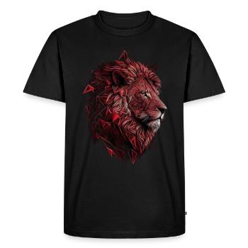 Léo Amoureux des Animaux Cadeau Motif Animal Afrique - T-shirt Premium bio Homme - noir - Devant - Nico (187cm)