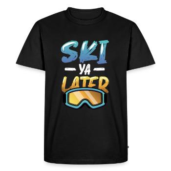 Ski Ya Later, ski amusant - T-shirt Premium bio Homme - noir - Devant - Nico (187cm)
