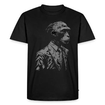 Monkey Gift Idea Monkey Zoo - Men's Premium Organic T-Shirt - black - Front - Nico (187cm)