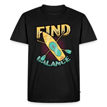 Trouver l’équilibre - T-shirt Premium bio Homme - noir - Devant - Nico (187cm)