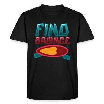 Trouver l’équilibre - T-shirt Premium bio Homme - noir - Devant - Nico (187cm)
