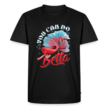Keeping of betta fish - Men's Premium Organic T-Shirt - black - Front - Nico (187cm)
