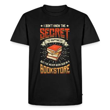 Bookseller, librarian, book lover - Men's Premium Organic T-Shirt - black - Front - Nico (187cm)