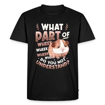 Wheek Wheek Wheek, cobaye - T-shirt Premium bio Homme - noir - Devant - Nico (187cm)