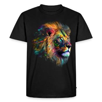 Leo Art Gift Artwork Animal Animal Motif - Men's Premium Organic T-Shirt - black - Front - Nico (187cm)