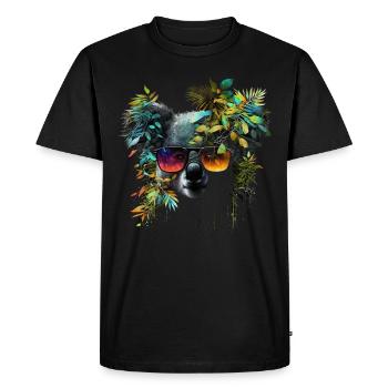 Koala Lunettes de soleil Animal Motif Cadeau Ours Animal - T-shirt Premium bio Homme - noir - Devant - Nico (187cm)
