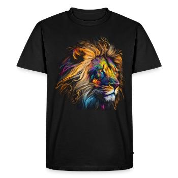 Leo Art Gift Artwork Animal Animal Motif - T-shirt Premium bio Homme - noir - Devant - Nico (187cm)