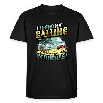 J’ai trouvé ma vocation, la retraite - T-shirt Premium bio Homme - noir - Devant - Nico (187cm)