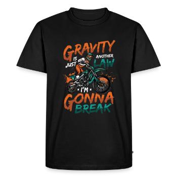 La gravité, une autre loi - T-shirt Premium bio Homme - noir - Devant - Nico (187cm)