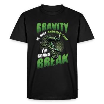 La gravité, une autre loi - T-shirt Premium bio Homme - noir - Devant - Nico (187cm)