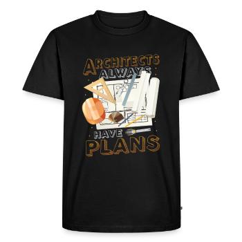 Les architectes ont toujours des plans, de l’architecture - T-shirt Premium bio Homme - noir - Devant - Nico (187cm)