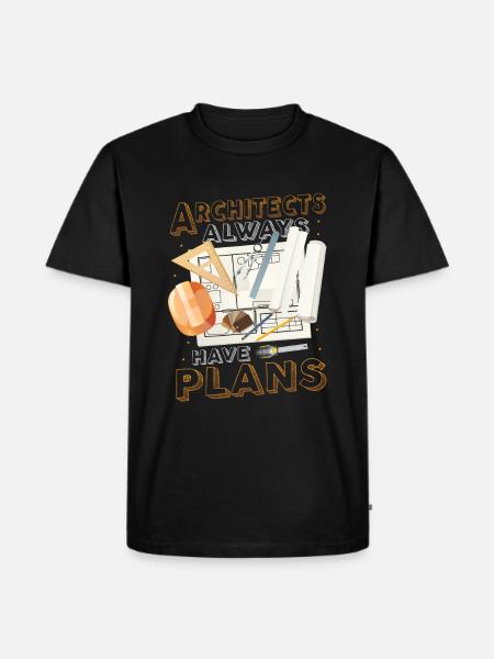 Architects always have plans, architecture - Men's Premium Organic T-Shirt - black