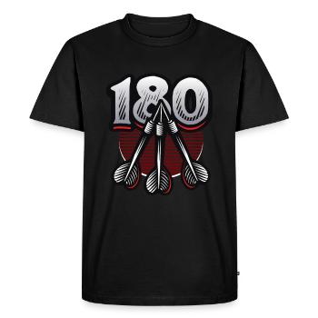 180 Dartboard, Triple 20, Dart player - Men's Premium Organic T-Shirt - black - Front - Nico (187cm)