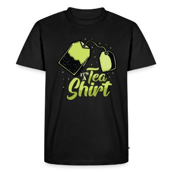 Tea lover - it's a tea shirt - Men's Premium Organic T-Shirt - black - Front - Nico (187cm)