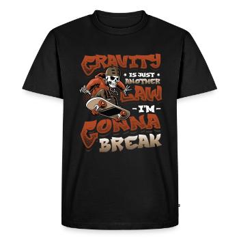 Skateboard Halfpipe, Tricks, Skateboarding - T-shirt Premium bio Homme - noir - Devant - Nico (187cm)