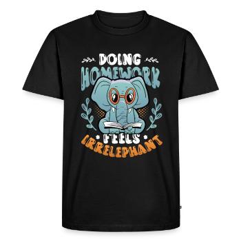 Faire ses devoirs ne fait pas du bien - T-shirt Premium bio Homme - noir - Devant - Nico (187cm)