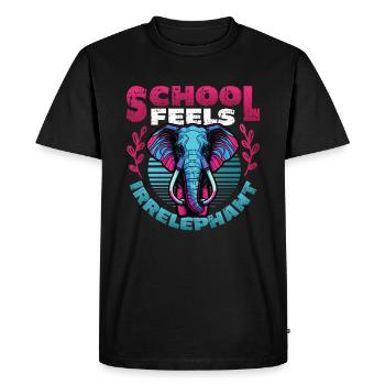 L’école se sent Irrelephant, anti-école - T-shirt Premium bio Homme - noir - Devant - Nico (187cm)