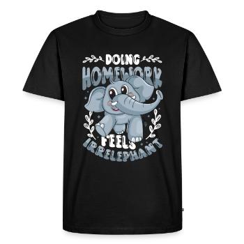 Faire ses devoirs ne fait pas du bien - T-shirt Premium bio Homme - noir - Devant - Nico (187cm)