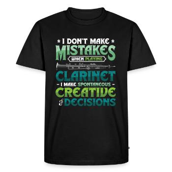 Clarinettiste, fait de la créativité spontanée - T-shirt Premium bio Homme - noir - Devant - Nico (187cm)