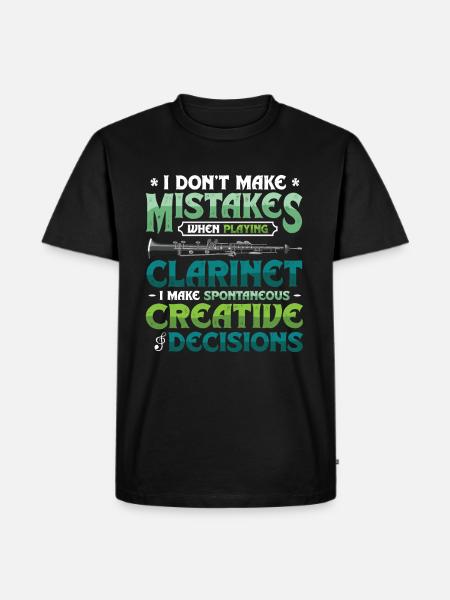 Clarinetist, makes spontaneous creativity - Men's Premium Organic T-Shirt - black