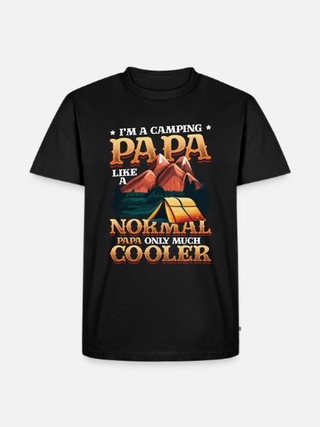 Camping Dad, campfire - Men's Premium Organic T-Shirt - black