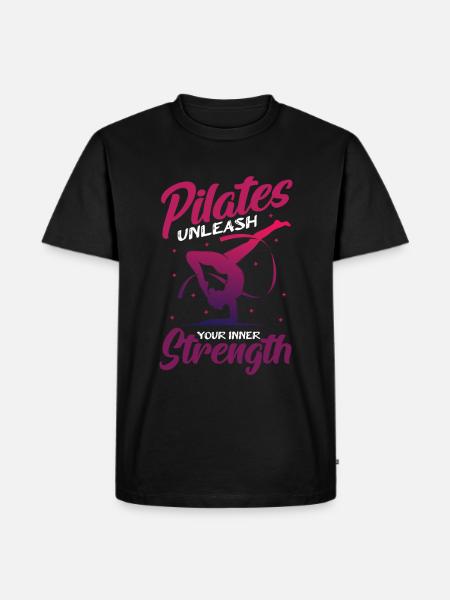 Pilates, unleash your inner strength - Men's Premium Organic T-Shirt - black