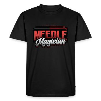 Magicien de l’aiguille, acupuncteur - T-shirt Premium bio Homme - noir - Devant - Nico (187cm)