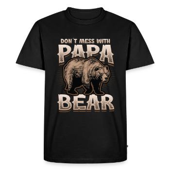 Ne plaisante pas avec papa - T-shirt Premium bio Homme - noir - Devant - Nico (187cm)